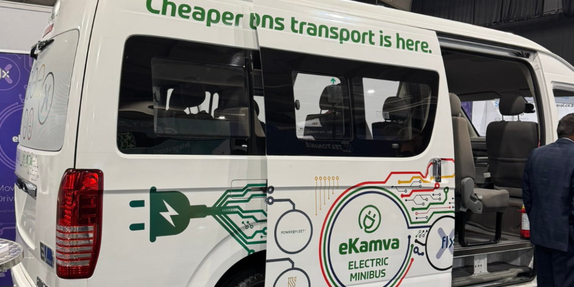 South Africa unveils its first electric minibus taxi. Photo/ Courtesy.