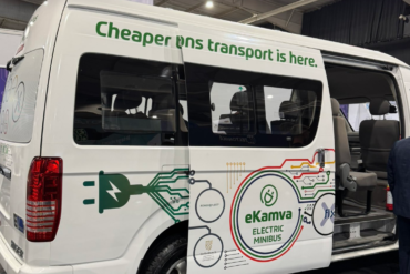 South Africa unveils its first electric minibus taxi. Photo/ Courtesy.