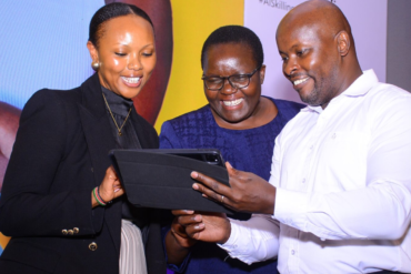 L-R Winnie Karanu, AI National Skills Initiative Director at Microsoft, Constantine Obuya, African Centre for Women, Information and Communication Technology (ACWICT) and Dr. Ehud Gachugu, Ag. Deputy Chief Executive officer and Global Director Youth and Jobs Kenya Private Sector Alliance during the Microsoft AI National Skilling Initiative (AINSI) Launch. Photo/ Courtesy.