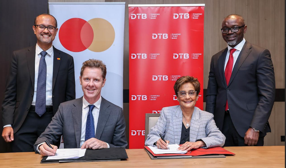 Mastercard and Diamond Trust Bank (DTB) have signed a landmark 10-year agreement aimed at accelerating digital payment adoption across East Africa. Photo/Courtesy.