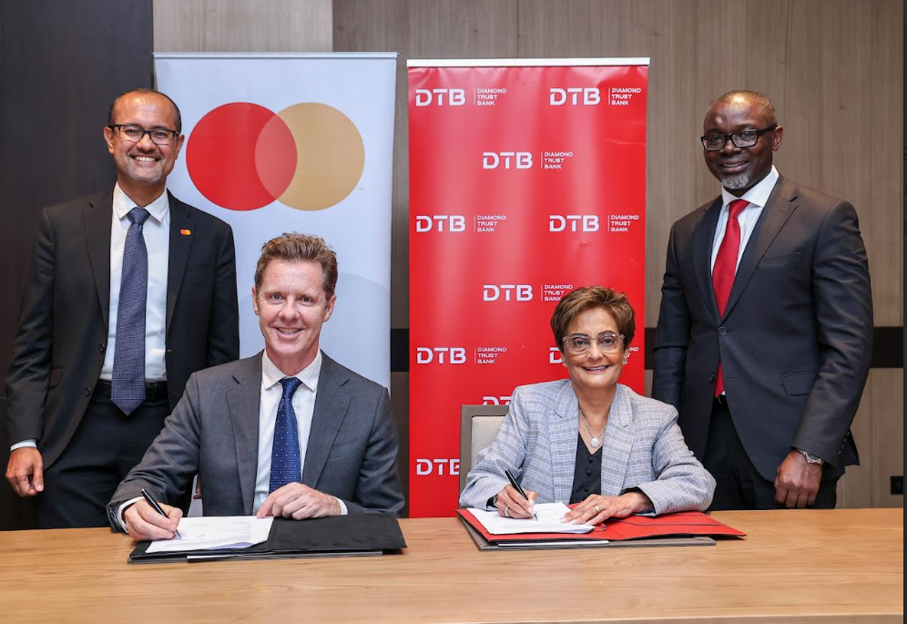 Mastercard and Diamond Trust Bank (DTB) have signed a landmark 10-year agreement aimed at accelerating digital payment adoption across East Africa. Photo/Courtesy.