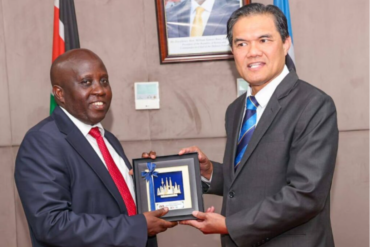 John Tanui, Kenya's principal secretary for information and communications technology and the digital economy with Malaysian delegation. Photo/ Courtesy.