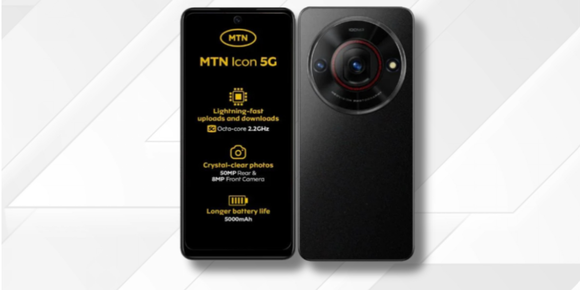 MTN has unveiled the Icon 5G – an MTN-branded budget smartphone designed to lure customers away from the 2G and 3G networks. Photo/Courtesy.