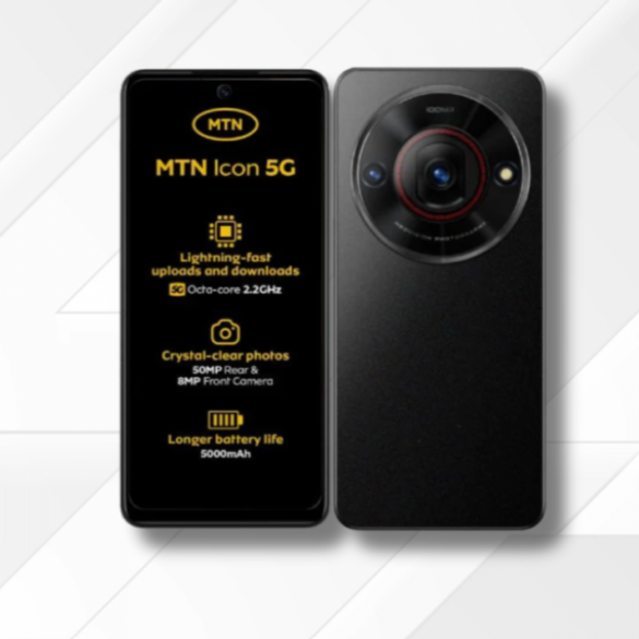 MTN has unveiled the Icon 5G – an MTN-branded budget smartphone designed to lure customers away from the 2G and 3G networks. Photo/Courtesy.
