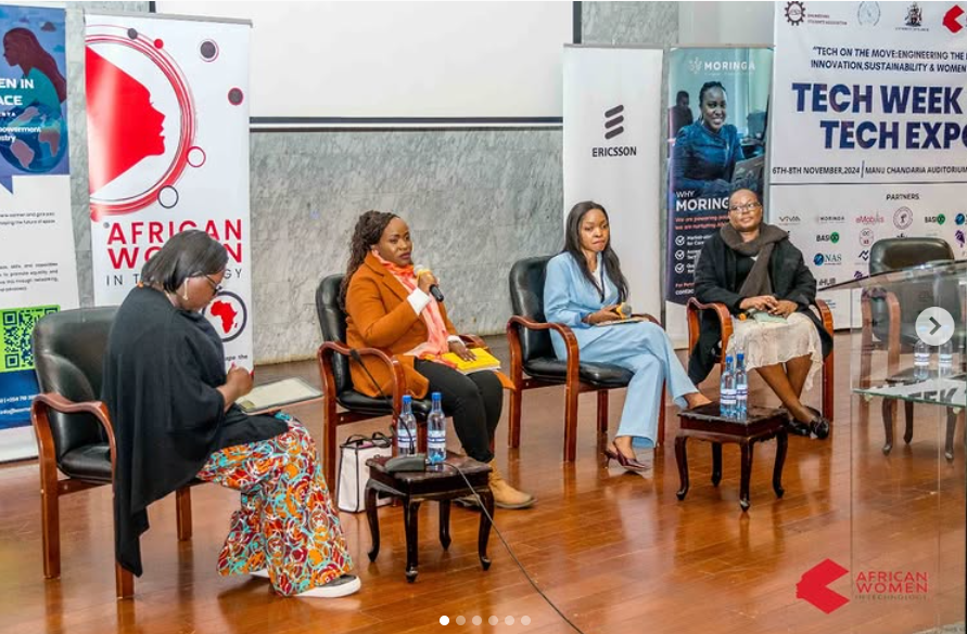 University of Nairobi’s Tech Week Expo during a panel discussion themed Women Shaping the Future of Technology. Photo/ Courtesy.