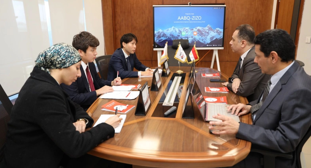 Senior management of the Egyptian Space Agency meeting with a delegation from the Japanese Embassy in Egypt. Photo/ Courtesy.