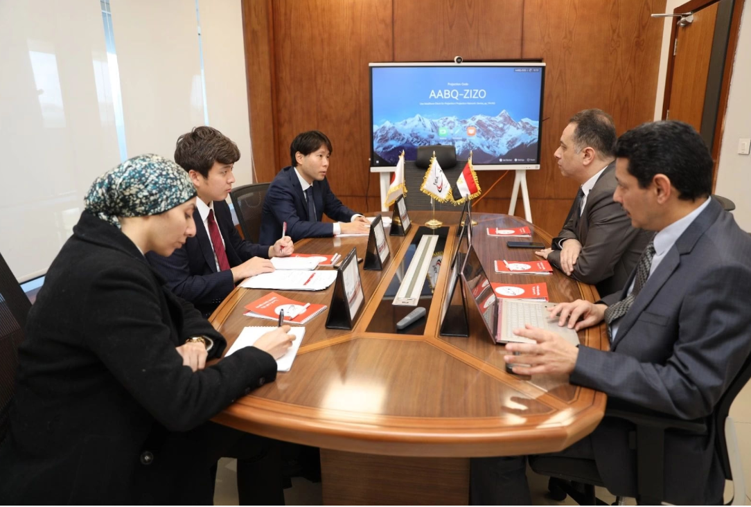 Senior management of the Egyptian Space Agency meeting with a delegation from the Japanese Embassy in Egypt. Photo/ Courtesy.